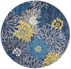 Nourison Passion Blue Round 4'0" X 4'0" Area Rug  805-142034