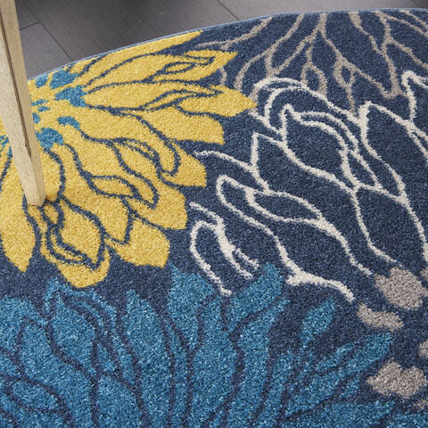 Nourison Passion Blue Round 80 X 80 Area Rug 805-142036 Image 4