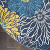 Nourison Passion Blue Round 80 X 80 Area Rug  805-142036 Thumb 1