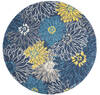 Nourison Passion Blue Round 80 X 80 Area Rug  805-142036 Thumb 0