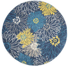 Nourison Passion Blue Round 8'0" X 8'0" Area Rug  805-142036