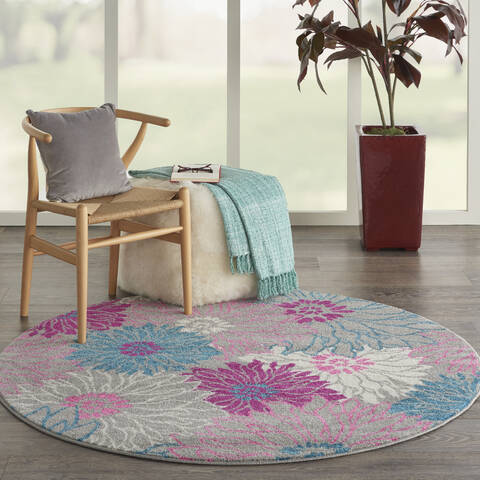Nourison Passion Grey Round 40 X 40 Area Rug 805-142048 Image 3