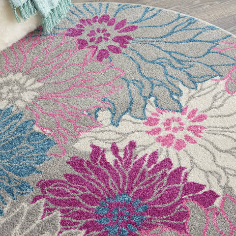 Nourison Passion Grey Round 40 X 40 Area Rug 805-142048 Image 4