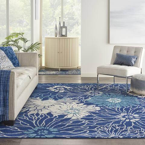 Nourison Passion Blue 67 X 96 Area Rug  805-142056 Image 3