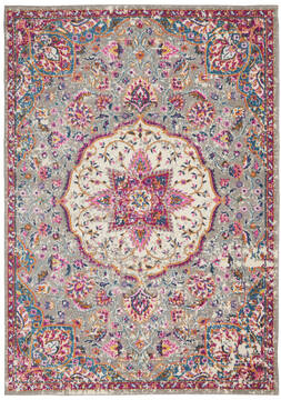 Nourison Passion Grey Rectangle 4x6 ft Polypropylene Carpet 142063