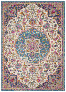 Nourison Passion Beige Rectangle 5x7 ft Polypropylene Carpet 142066