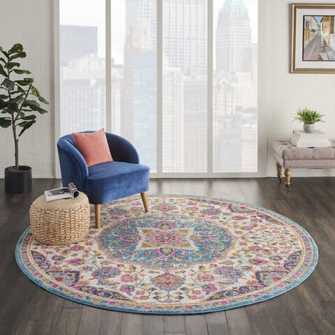 Nourison Passion Beige Round 80 X 80 Area Rug 805-142069 Image 3