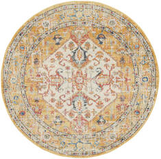 Nourison Passion Beige Round 4 ft and Smaller Polypropylene Carpet 142085