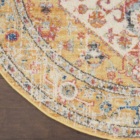 Nourison Passion Beige Round 53 X 53 Area Rug 805-142086 Image 1