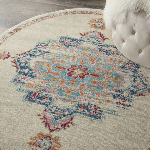 Nourison Passion Grey Round 53 X 53 Area Rug 805-142095 Image 4