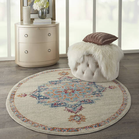 Nourison Passion Grey Round 53 X 53 Area Rug 805-142095 Image 5