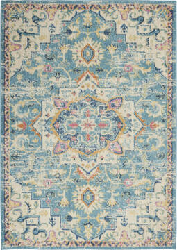 Nourison Passion Beige Rectangle 5x7 ft Polypropylene Carpet 142104
