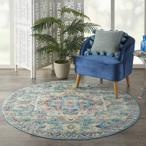 Nourison Passion Beige Round 53 X 53 Area Rug 805-142105 Image 3