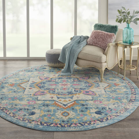 Nourison Passion Beige Round 80 X 80 Area Rug 805-142107 Image 3