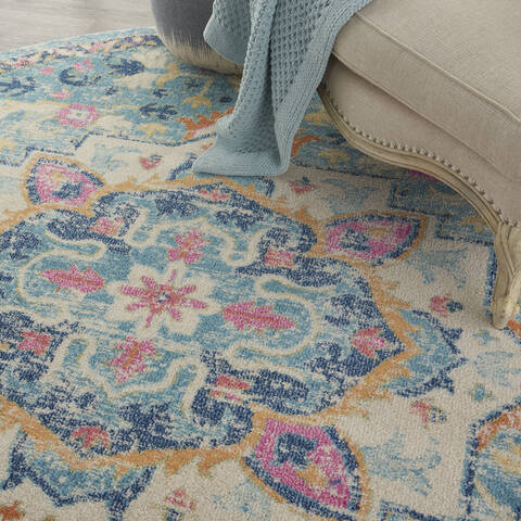 Nourison Passion Beige Round 80 X 80 Area Rug 805-142107 Image 4