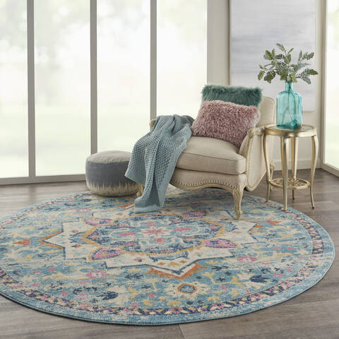 Nourison Passion Beige Round 80 X 80 Area Rug 805-142107 Image 5