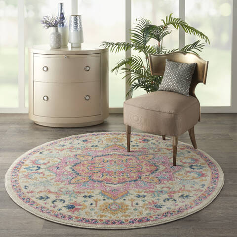 Nourison Passion Beige Round 40 X 40 Area Rug 805-142113 Image 3