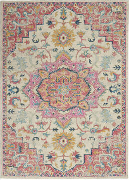 Nourison Passion Beige Rectangle 5x7 ft Polypropylene Carpet 142114