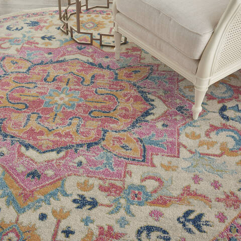 Nourison Passion Beige Round 80 X 80 Area Rug 805-142117 Image 4