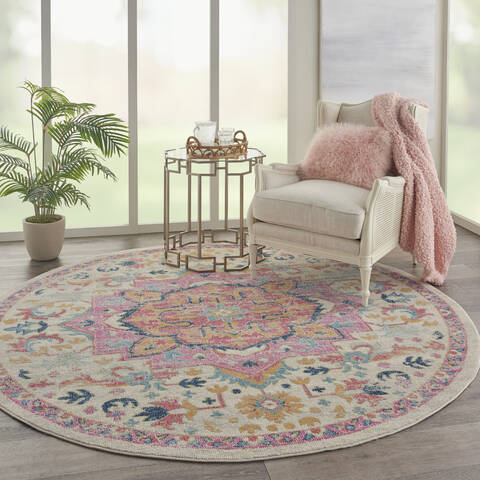 Nourison Passion Beige Round 80 X 80 Area Rug 805-142117 Image 5