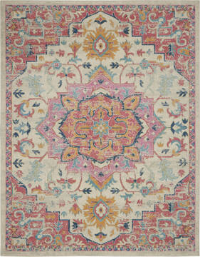Nourison Passion Beige Rectangle 9x12 ft Polypropylene Carpet 142119