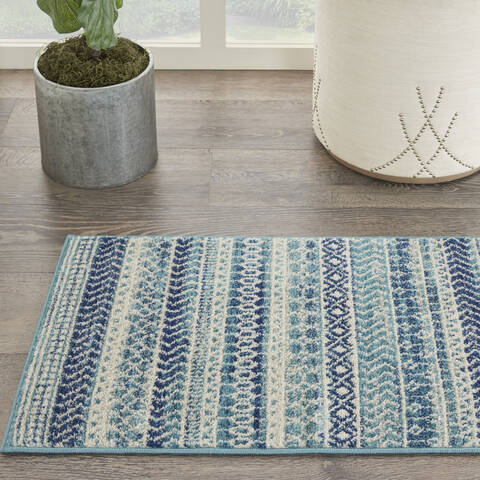 Nourison Passion Blue 110 X 210 Area Rug 805-142120 Image 3