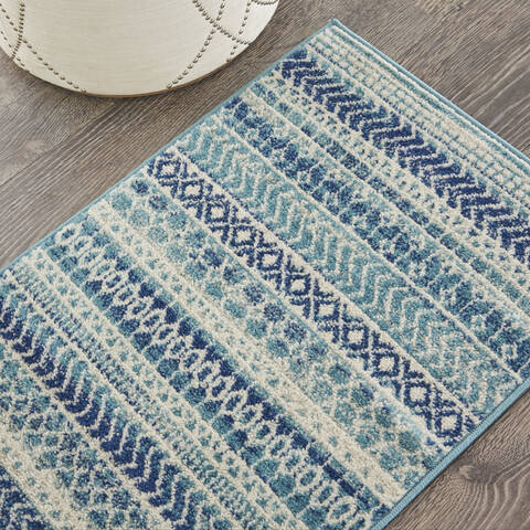 Nourison Passion Blue 110 X 210 Area Rug 805-142120 Image 4