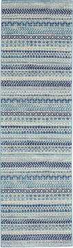 Nourison Passion Blue Runner 2'2" X 7'6" Area Rug  805-142121