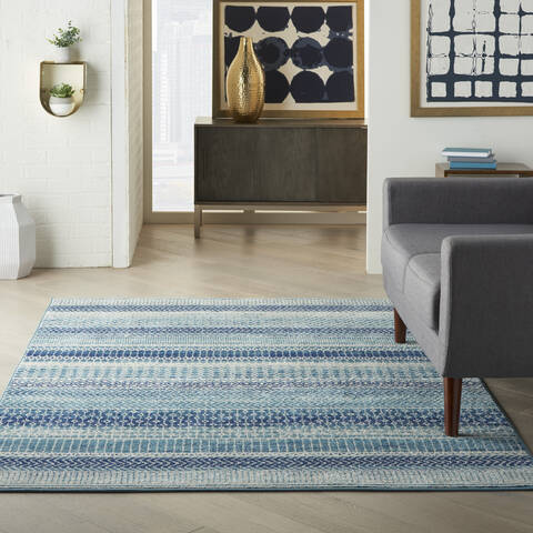 Nourison Passion Blue 53 X 73 Area Rug 805-142123 Image 3