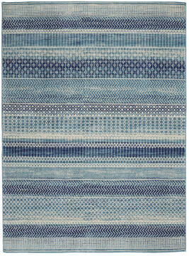 Nourison Passion Blue Rectangle 5x7 ft Polypropylene Carpet 142123