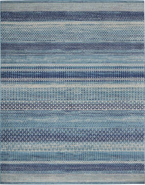 Nourison Passion Blue Rectangle 7x10 ft Polypropylene Carpet 142124