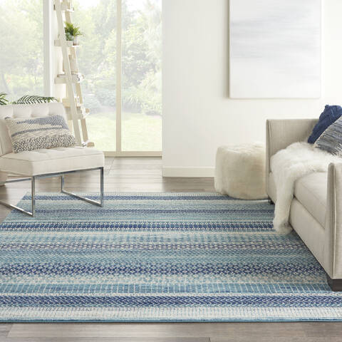 Nourison Passion Blue 80 X 100 Area Rug 805-142125 Image 3