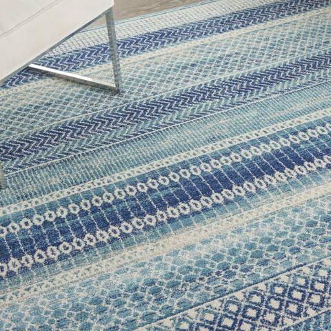 Nourison Passion Blue 80 X 100 Area Rug 805-142125 Image 4