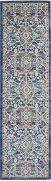 Nourison Passion Blue Runner 2'2" X 7'6" Area Rug  805-142133