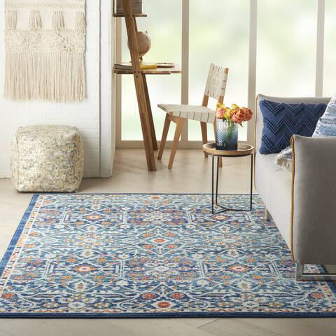 Nourison Passion Blue 53 X 73 Area Rug 805-142135 Image 3