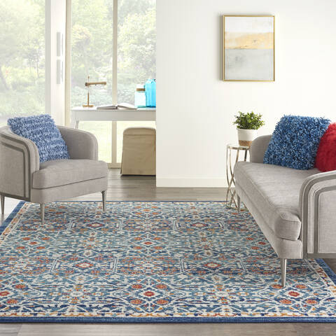 Nourison Passion Blue 80 X 100 Area Rug 805-142136 Image 3