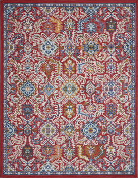 Nourison Passion Red Rectangle 8x10 ft Polypropylene Carpet 142171