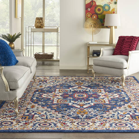Nourison Passion Blue 80 X 100 Area Rug 805-142176 Image 3