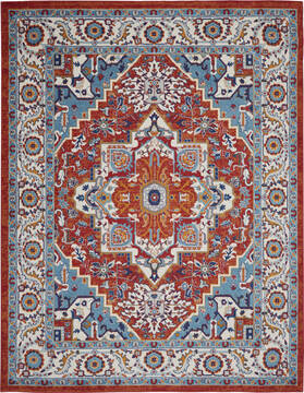 Nourison Passion Red Rectangle 8x10 ft Polypropylene Carpet 142181