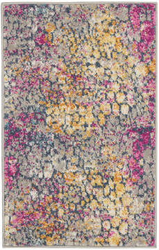Nourison Passion Yellow Rectangle 2x3 ft Polypropylene Carpet 142182
