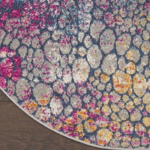 Nourison Passion Yellow Round 40 X 40 Area Rug 805-142187 Image 1