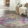 Nourison Passion Yellow Round 40 X 40 Area Rug 805-142187 Thumb 3