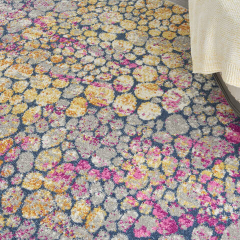 Nourison Passion Yellow Round 80 X 80 Area Rug 805-142192 Image 4