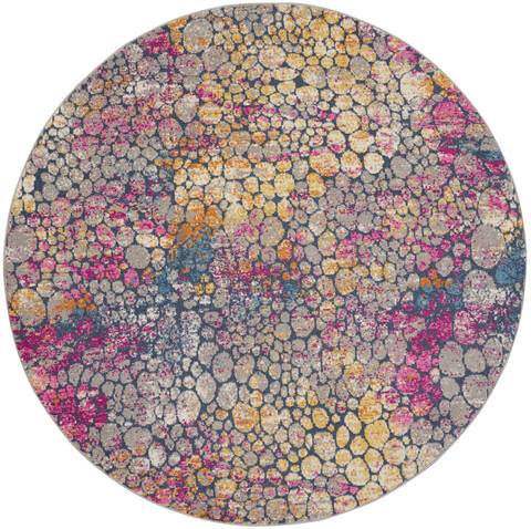 Nourison Passion Yellow Round 80 X 80 Area Rug 805-142192 Image 0