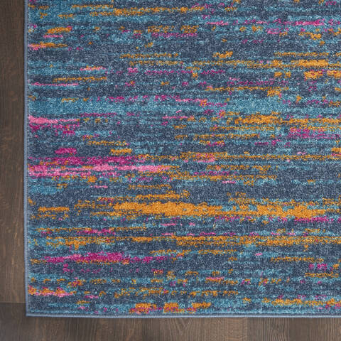 Nourison Passion Blue Runner 110 X 60 Area Rug 805-142195 Image 1