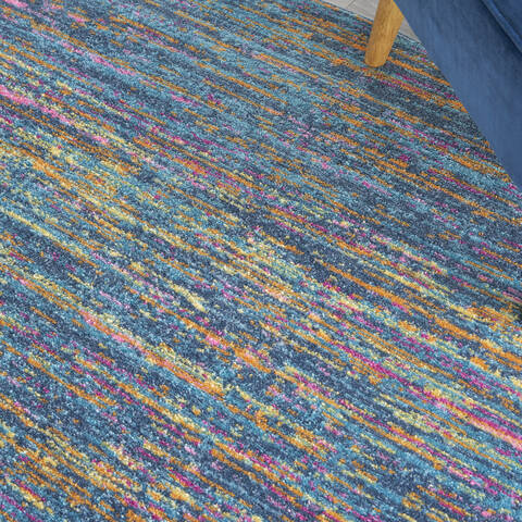 Nourison Passion Blue Round 53 X 53 Area Rug 805-142201 Image 4