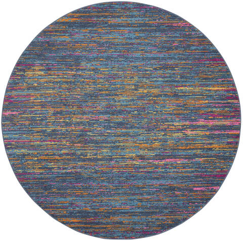 Nourison Passion Blue Round 53 X 53 Area Rug 805-142201 Image 0