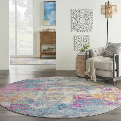 Nourison Passion Beige Round 80 X 80 Area Rug 805-142216 Image 3