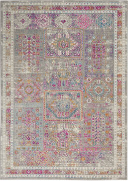 Nourison Passion Grey Rectangle 5x7 ft Polypropylene Carpet 142223