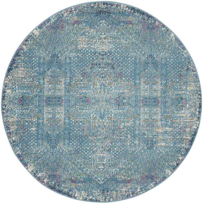 Nourison Passion Blue Round 53 X 53 Area Rug 805-142236 Image 0